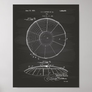 Poster Water Polo Ball 1923 Patent Art Chalkboard