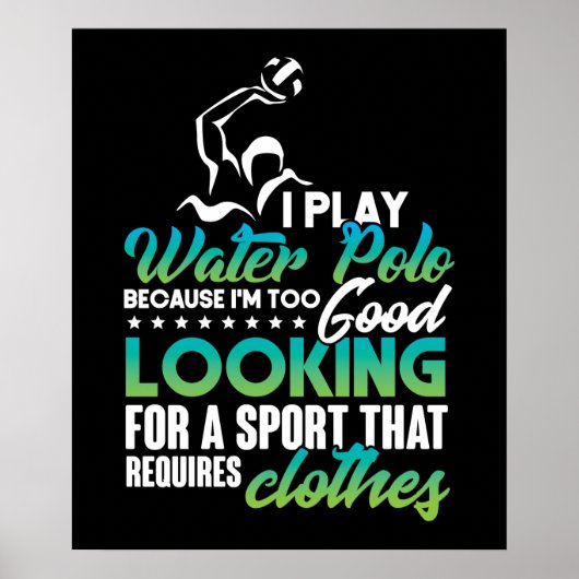 Poster Water Polo Funny (Devant)