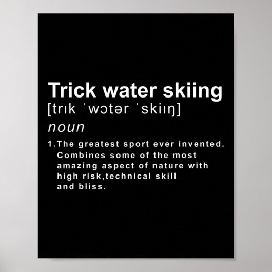 Poster Water Ski Trick Definition  (Devant)