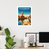 Poster Waterbury Connecticut vintage (Bureau à domicile)