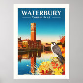 Poster Waterbury Connecticut vintage (Devant)