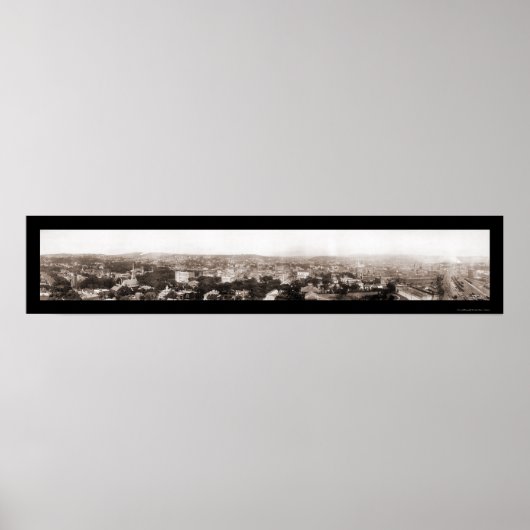 Poster Waterbury CT Birdseye Photo 1913 (Devant)