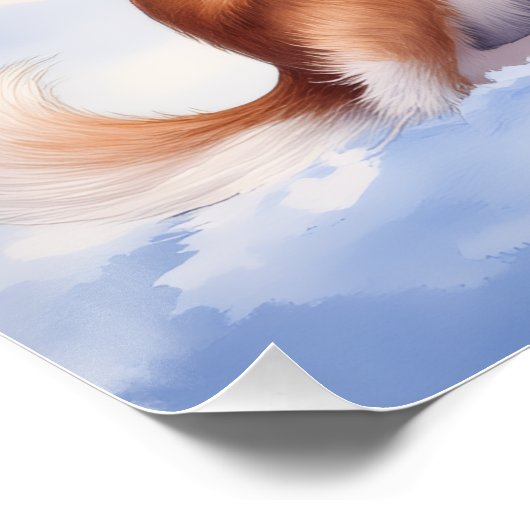 Poster Watercolor Appenzeller Sennenhund Alpine Chalet (Coin)