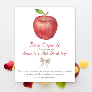 Poster Watercolor Apple Time Capsule 1er anniversaire