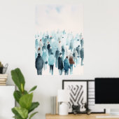 Poster Watercolor, art (Bureau à domicile)