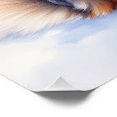 Poster Watercolor Belgian Sheepdog Winter Christmas (Coin)