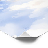 Poster Watercolor Berger Picard Village Square Christmas  (Coin)