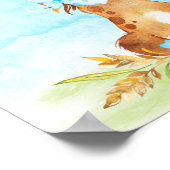 Poster Watercolor Boy Horse Baby shower Farm (Coin)