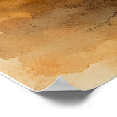 Poster Watercolor Christmas Tree & Cozy Fireplace Holiday (Coin)