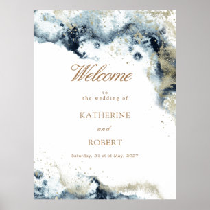 Poster Watercolor Coastal Budget Photo Mariage