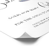 Poster Watercolor Cocktail Bridal shower How Many Corks (Coin)