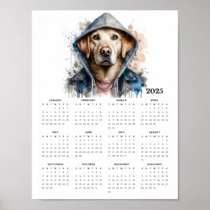 Poster Watercolor Dog in Sweat - shirt à capuche Splash A