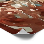 Poster Watercolor du parc national du Glacier (Coin)