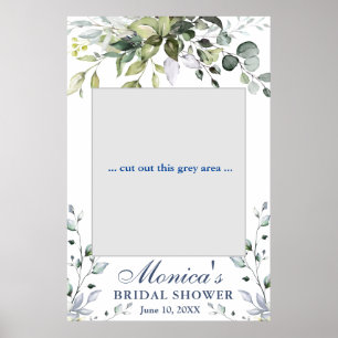 Poster Watercolor Eucalyptus Bridal Shower Photo Prop