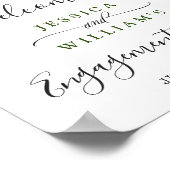 Poster Watercolor Eucalyptus Green Engagement Party (Coin)