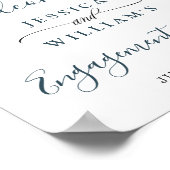 Poster Watercolor Eucalyptus Green Engagement Party (Coin)