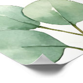 Poster Watercolor Eucalyptus Greenery Pattern (Coin)