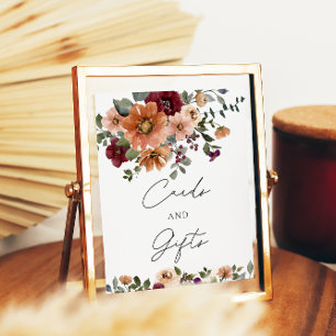 Poster Watercolor Fall Floral Cartes et Cadeaux