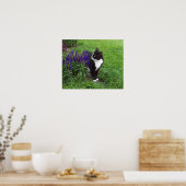 Poster Watercolor Garden Cat (Cuisine)