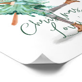 Poster Watercolor Girl tenant À feuillage persistant sapi (Coin)