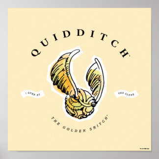 Poster Watercolor Golden Snitch