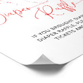 Poster Watercolor Hearts Valentine Diaper Raffle (Coin)