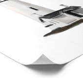 Poster Watercolor Lighthouse Nautical Coastal Decor (Coin)