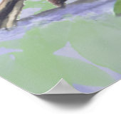 Poster Watercolor Mother Sparrow Feeding Chicks (Coin)