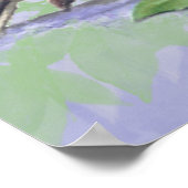 Poster Watercolor Mother Sparrow Feeding Chicks (Coin)