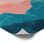 Poster Watercolor Mountain Hills (Coin)