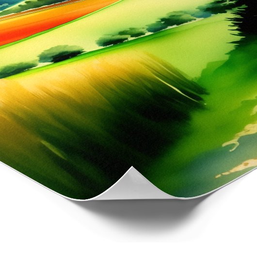 Poster Watercolor Mountain Meadow (Coin)