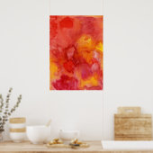 Poster Watercolor painting background. (Cuisine)