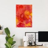 Poster Watercolor painting background. (Bureau à domicile)