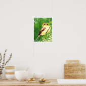 Poster Watercolor Painting of Sparrow Bird in Tree (Cuisine)