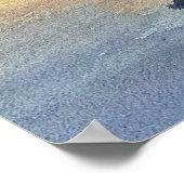 Poster Watercolor Painting Sunset scene  (Coin)