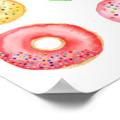Poster Watercolor pastel color donuts (Coin)