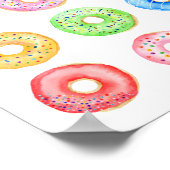 Poster Watercolor pastel color donuts (Coin)