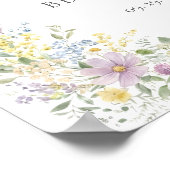 Poster Watercolor Pastel Wildflowers Wedding Welcome (Coin)