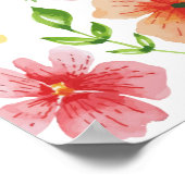 Poster Watercolor Pink Flowers Pattern-69677 (Coin)
