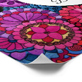 Poster Watercolor Rainbow Mandala With Heart (Coin)