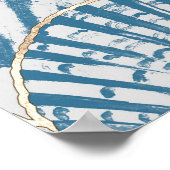 Poster Watercolor sea shell japonais vagues transparent p (Coin)