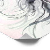 Poster Watercolor Unicorn Painting Art Print (Coin)