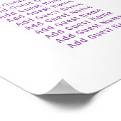 Poster Watercolor Wisteria First Communion Seating Chart (Coin)