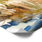 Poster Watercolour Cowboy in Desert (Coin)