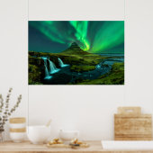 Poster Waterfalls | Kirkjufellfoss Waterfall, Iceland (Cuisine)