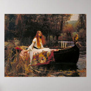 Poster Waterhouse La Dame de Shalott