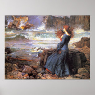 Poster Waterhouse Miranda-La Tempête