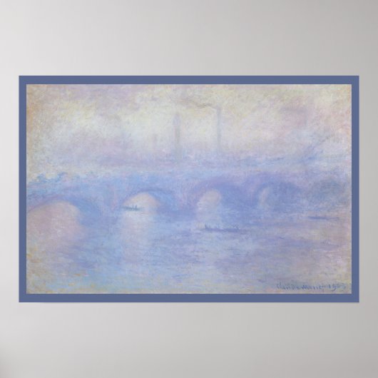 Poster Waterloo Bridge, Effet de Brouillard par Claude Mo (Devant)