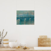 Poster Waterloo Bridge, Grey Weather (1900) (Cuisine)