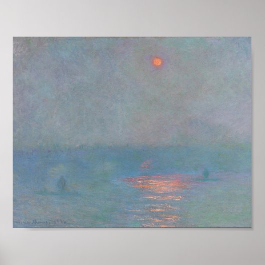 Poster Waterloo Bridge Sunlight Effect in Fog Monet (Devant)